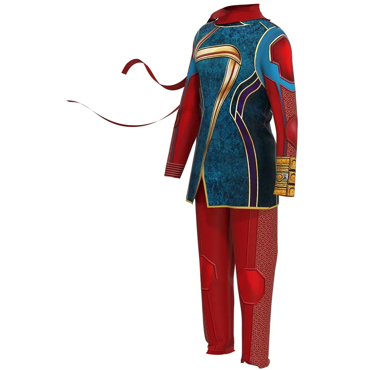 Kamala Cosplay Khan disfraz TV fantasía niñas abrigo pantalones máscara para los ojos trajes fiesta disfraz traje