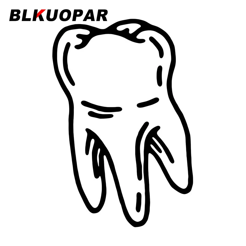 BLKUOPAR Tooth Vinyl Car Stickers Cute Fashion Decals Occlusion Scratch Die Cut Vivid Graphics Laptop Windshield DoorProtector