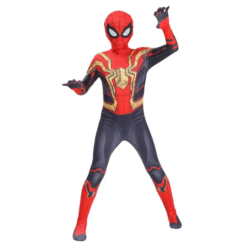 Spiderman No Way Home Cosplay Costume Jumpsuit Suit Boys Bodysuit Halloween Party Clothes Costume for Kids Adult Asian Size