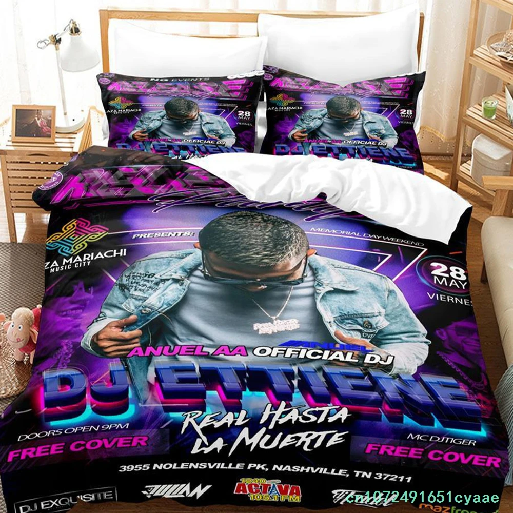 Anuel Aa Real Hasta La Bedding Set Single Twin Full Queen King Size Bed Set Aldult Kid Bedroom Duvetcover Sets Parure De Lit
