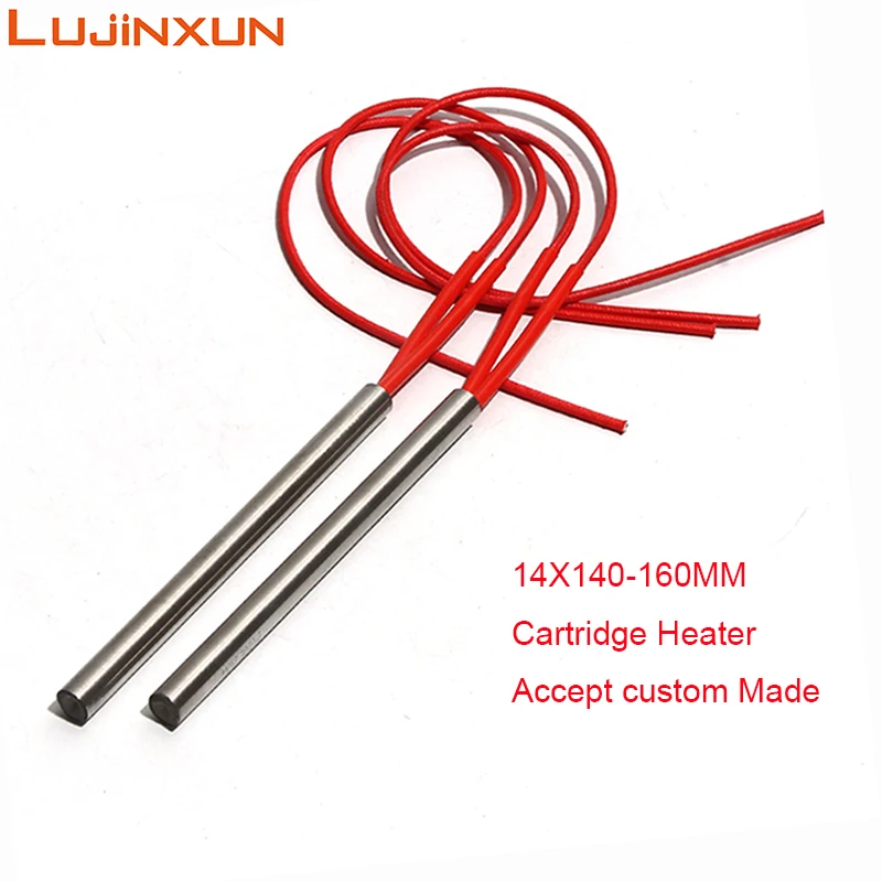 

LUJINXUN 14x140 мм 14x145 мм 14x150 мм 14x155 мм 14x160 мм картриджный нагревательный элемент 220 В/110 В 490 Вт-560 Вт Длина провода 30 см 5 шт./лот