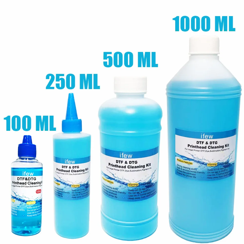 Print Head Dtf Cleaner Printer Cleaning Liquid Kit for Epson Canon HP Brother Nozzle Cleaning Solution Fluid Clean Printer Heads