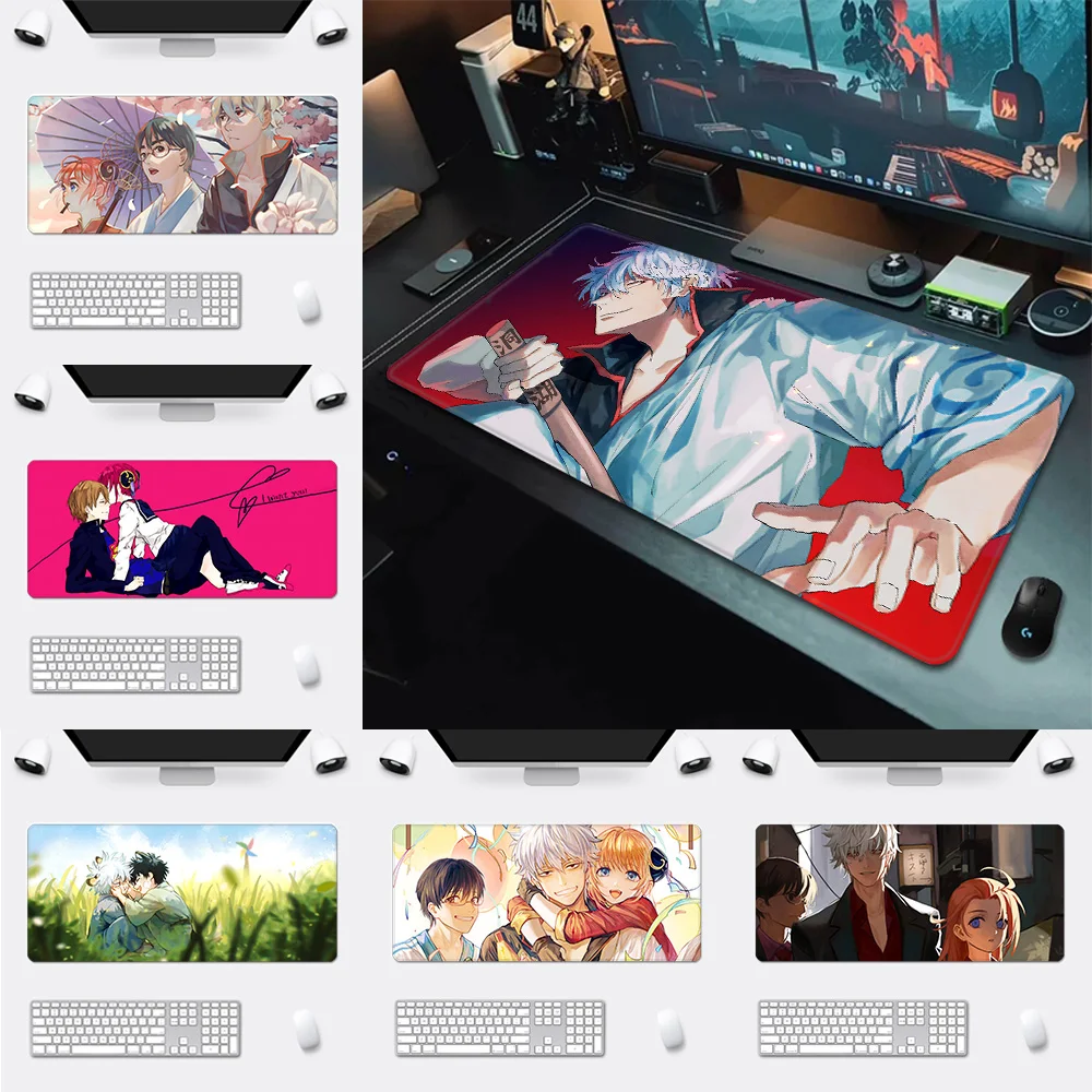 gintama Mousepad HD Printing Computer Gamers Locking Edge Non-slip Mouse Pad XXL90x40cm Keyboard PC Desk Pad