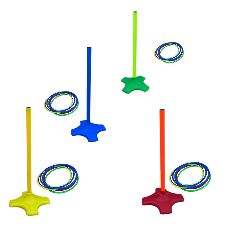 Cross Ferrule Game Parent-child Outdoor Activity Props 1 Base 8 Ring Kindergarten Game Party Aldul Team Building Props Farm Toys