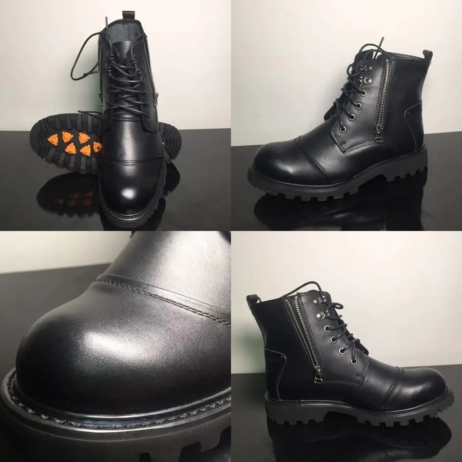 

Новые стильные мужские высокие ботинки из натуральной кожи для работы на открытом воздухе, с противоскользящей подошвой.