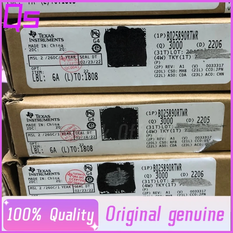 New Original BQ25890RTWR BQ25890 WQFN-24 Battery Management Chip