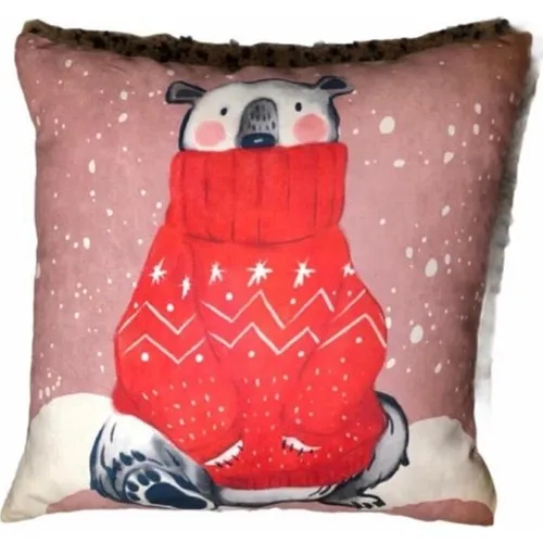 Missworble Winter Christmas Merry Christmas Children's Room Double-Sided Pillow decorate Polar bear Filled 60x60 cm