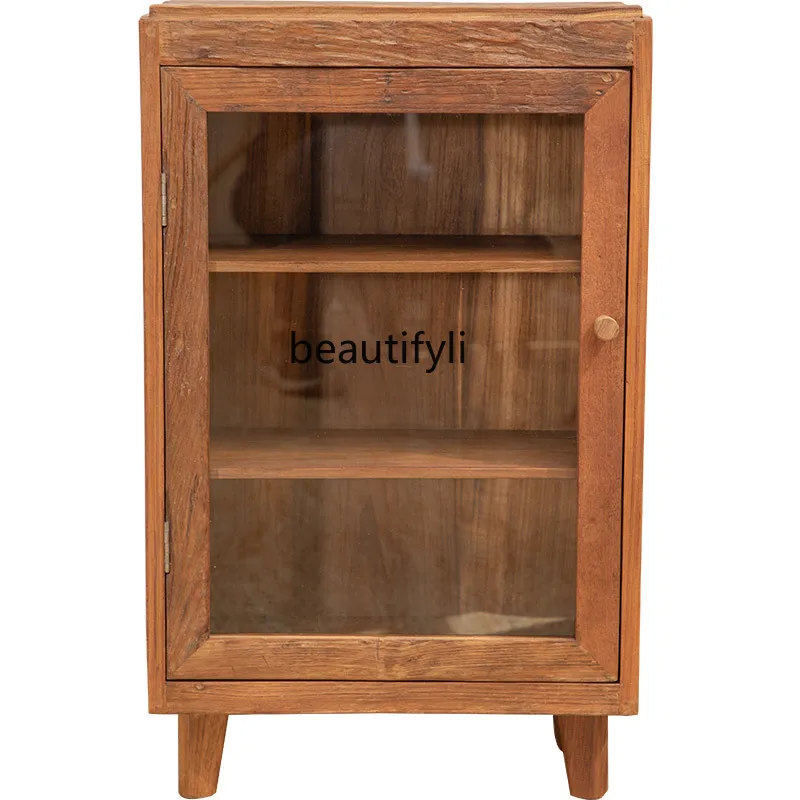 

Шкаф для хранения из массива дерева, скандинавский простой шкаф-сервант, чайный шкаф, шкаф для хранения в маленькой квартире, стеклянный дверной шкаф