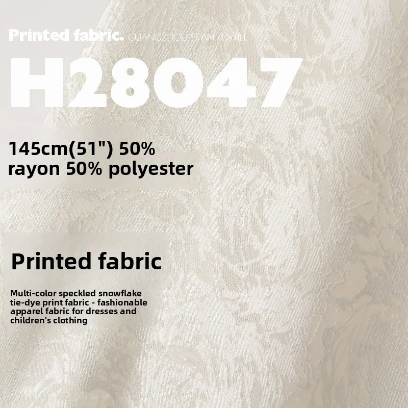 Spring Summer Printed Fashion Fabric for Random Grain Dress Childrens Clothing Design Cloth Diy By The Yard Sewing Material