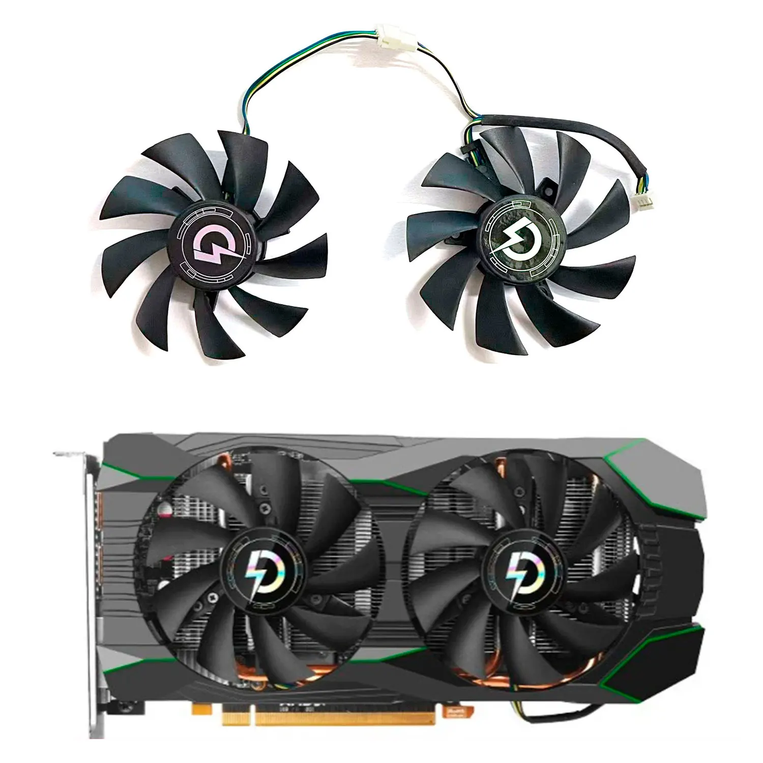 2070 그래픽 카드 액세서리, PELADN RTX2070 2060 RX580 그래픽 카드 선풍기 적합, GPU 선풍기, 4PIN, RX580, RTX2060, 신제품