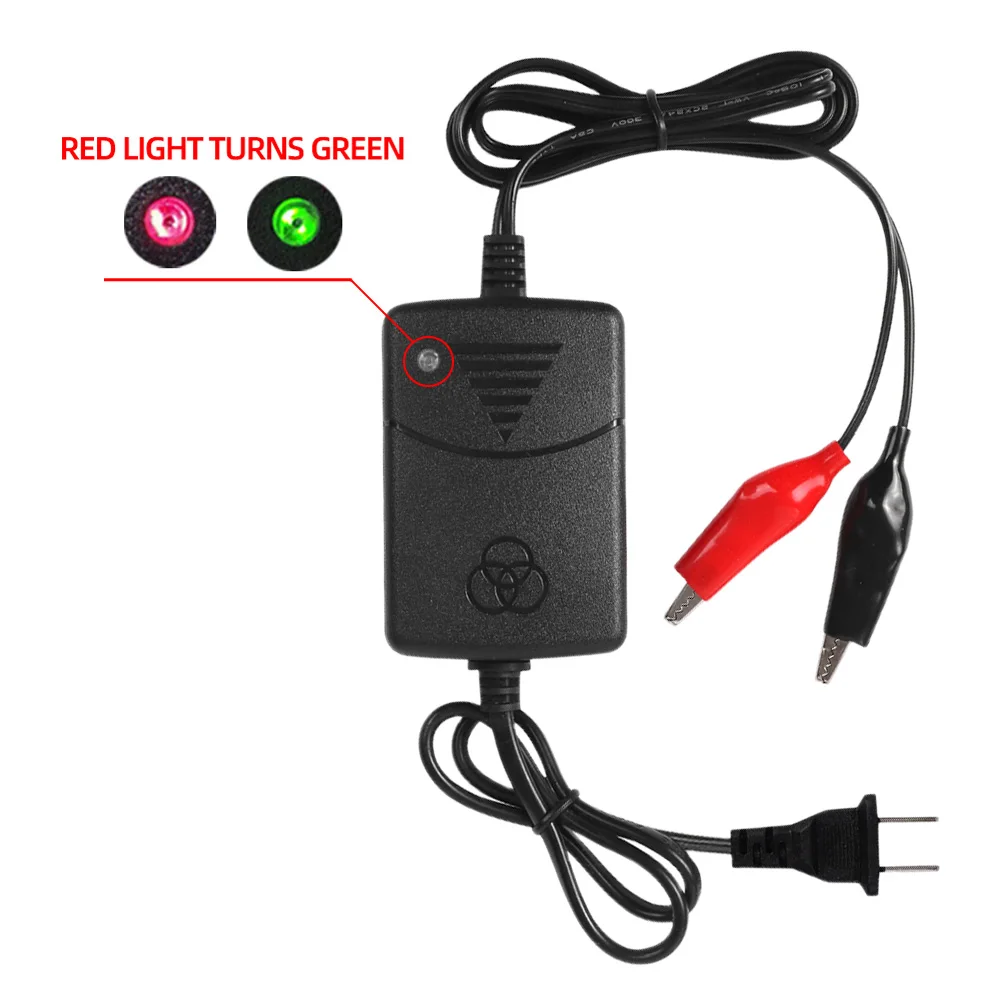 12V Intelligent Repair Charger 1500MA Lead-acid Battery Charger Overload Protection Smart Battery Charger for Lead-acid Battery