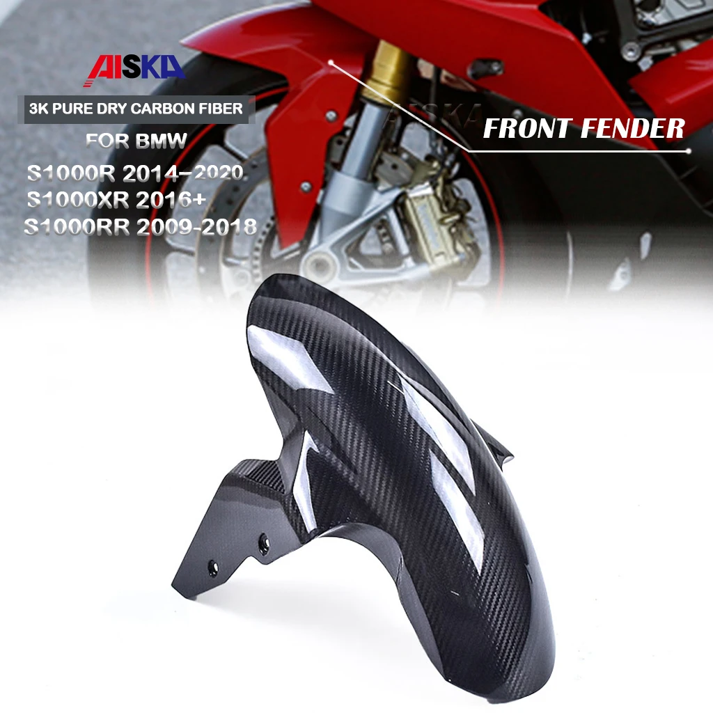 3K Pure Dry Carbon Fiber Motorcycle Accessories Front Fender Splash Mudguard Guard For BMW S1000RR 2009-2018 S1000R S1000XR 2016