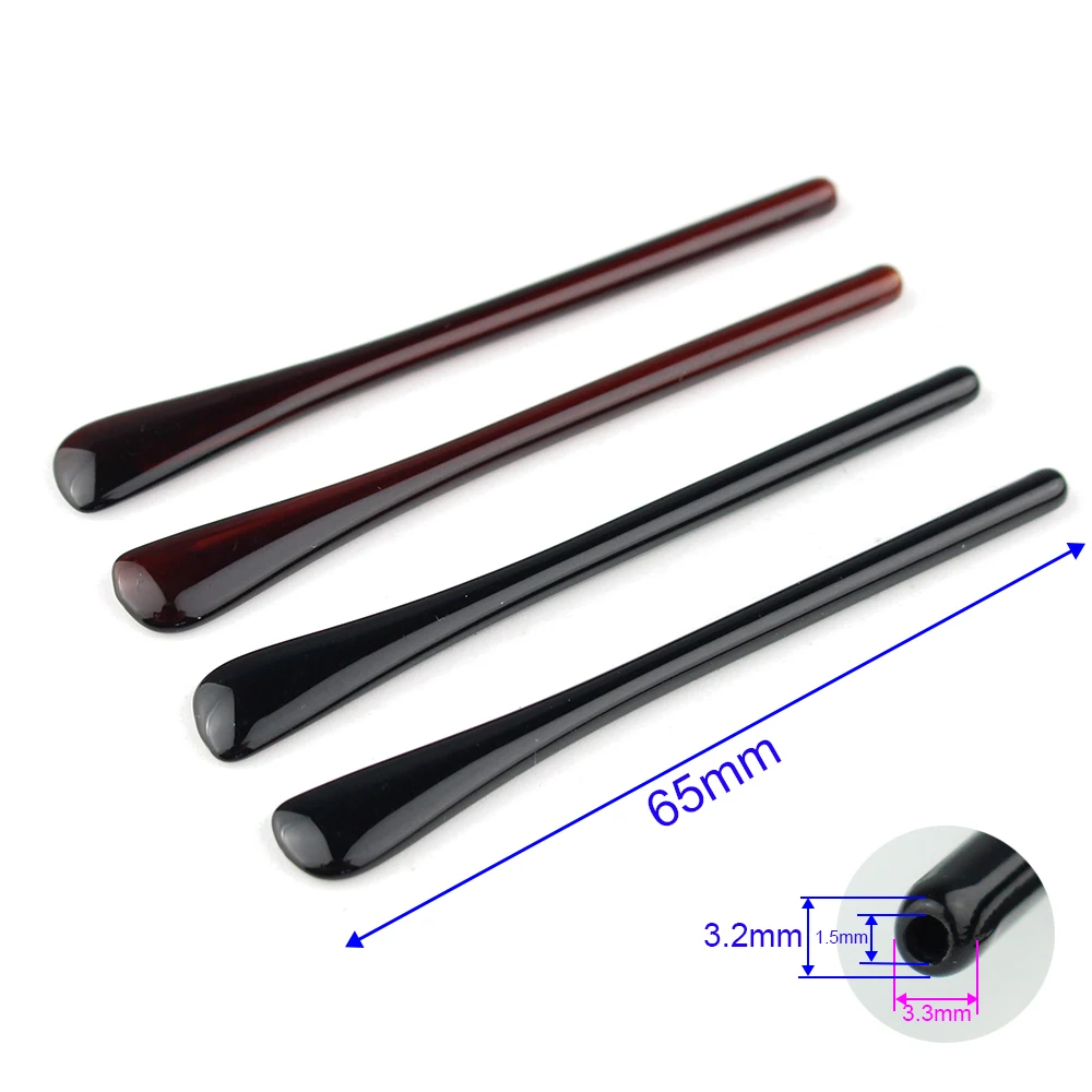 1pair PC Glasses Temple Tip Eyeglasses Leg Shiny Black Brown Eyewear Repair Accessoreis 6.5cm Length DT033