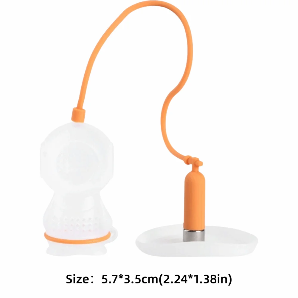 Innovative Silicone Tea Infuser Diver Shape Cute Tea Strainer Orange Tea Filter Tea Making Tool