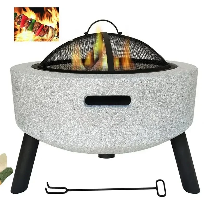 

Outdoor Heater Charcoal Home Nordic Iron Fire Pit Brazier Grill Creative Winter Outdoor Villa Courtyard Camping Barbecue Grills