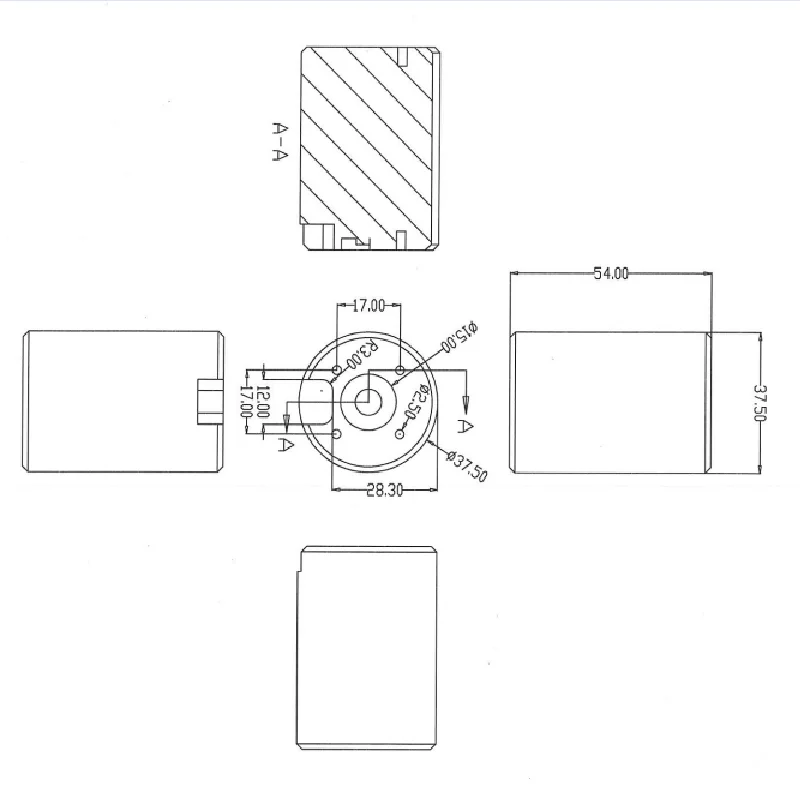 DD 3130, 170KV, 24V, 220W, Bürstenlosen Motor, Wasserdicht, Unterwasser 200m, für ROV, Unbemannte Schiff, Unterwasser