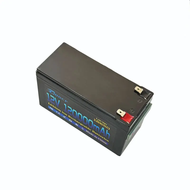 12V 120Ah 120Ah 18650 lithium battery for solar energy built-in high current 30A BMS electric vehicle battery+12.6V charger