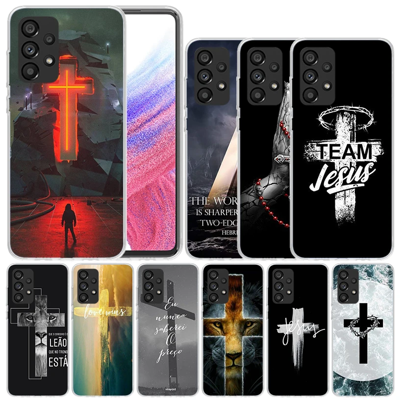 God Jesus Pray Cross for Samsung Galaxy A15 A14 A13 A12 A55 A54 A53 A52 Phone Case A35 A32 A33 A34 A25 A22 A23 A24 A04S A03S A02