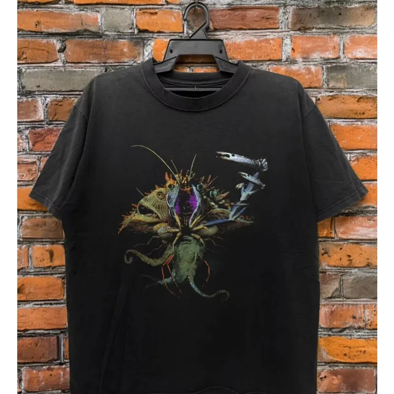 Neutral black cotton T-shirt for men, Harajuku T-shirt hot! Ween The Mollusk Cotton T-shirt