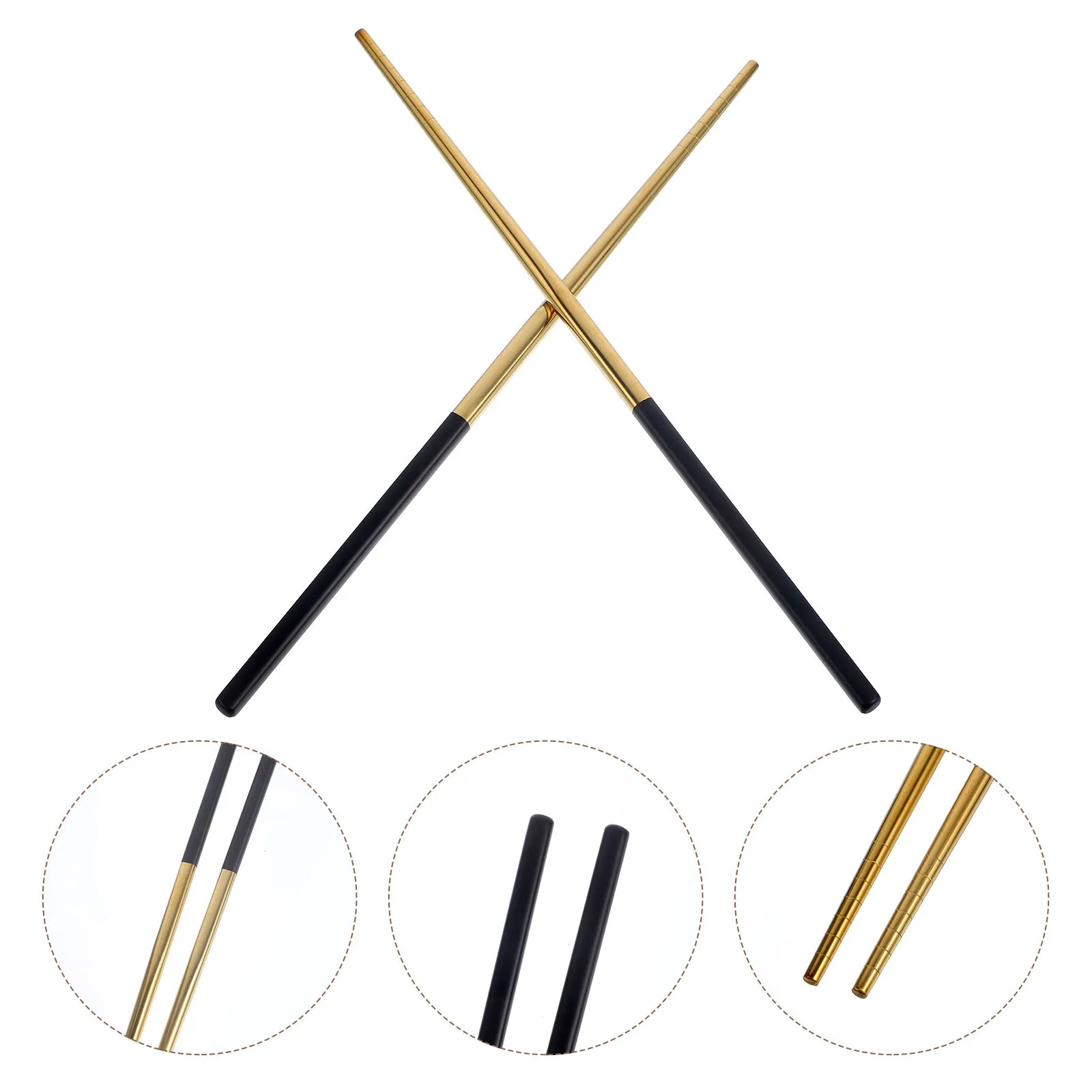 

1pcs 1 Pair Stainless Steel Chopsticks Non-Skid Reusable Metal Eating Utensils For Kitchen Dining Restaurant Travel Lightweight