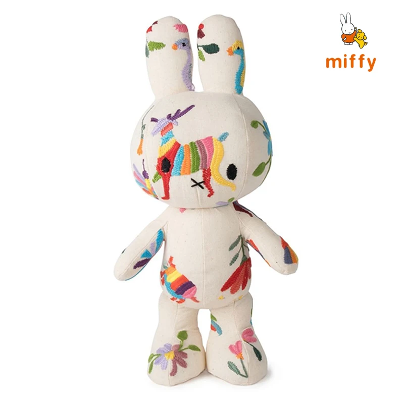 Kawaii Miffy 봉제 인형 만화 34cm 65 주년 기념 시리즈 인형 장난감 애니메이션 액세서리 완벽한 생일 선물