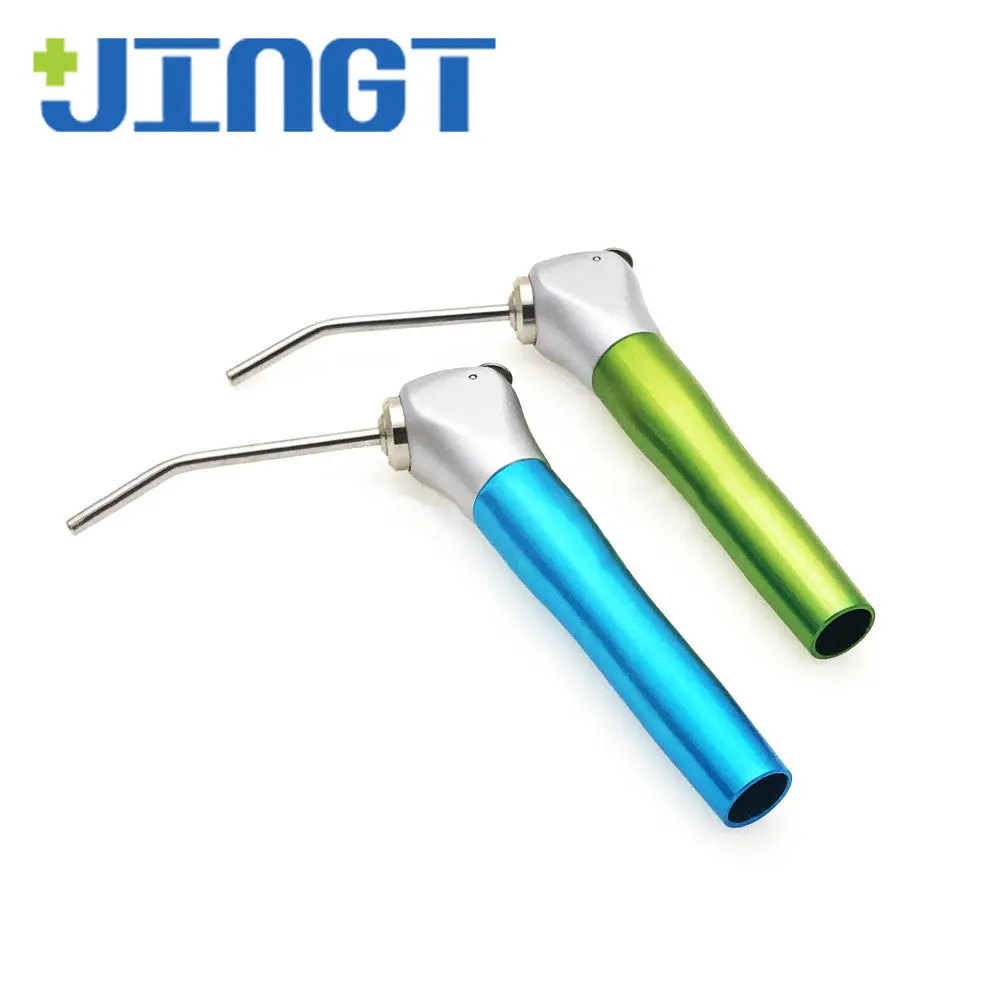 JINGT Dental Triple Gun Head Turbine Three-Use Stainless Steel Water Color Mouth Three-Way Tip Colored Nozzle