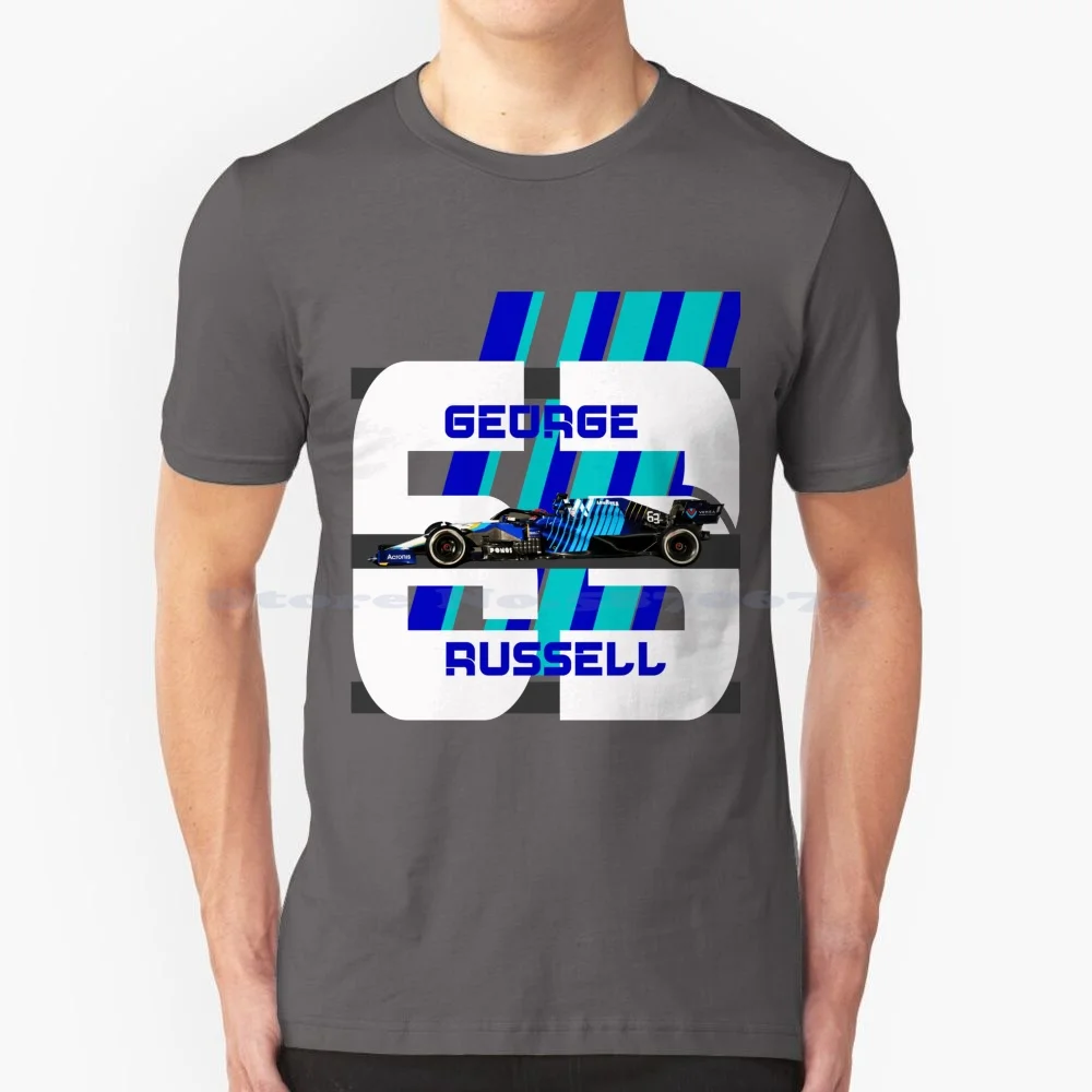 George Russell George Russell #63 Moto Racer Fan Art Gift T Shirt 100% Cotton Tee Alex Albon 2019 2020 George Russell George