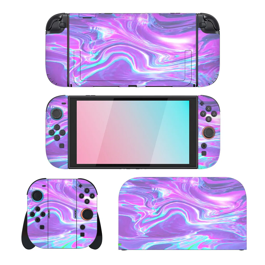 

Защитная наклейка для экрана из мрамора и камня для Nintendo Switch 2, консольная док-станция, зарядное устройство, подставка, держатель, кожу контроллера Joycon