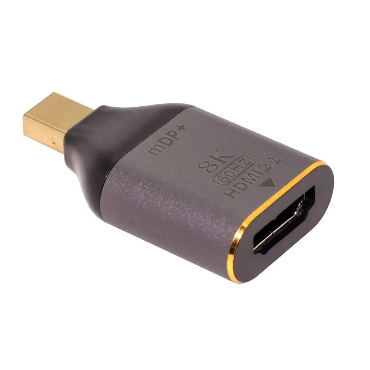 Zihan Mini DisplayPort 1.4 Source to HDTV 2.0 Display 8K 60hz UHD 4K Mini-DP to HDTV Male Monitor Adapter Connector