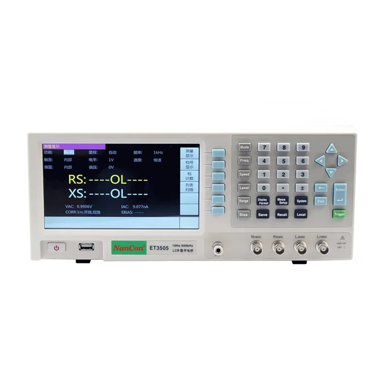 NanCon OEM Metal ET3501 10HZ~100KHZ Frequency Testing Adjustable Step Step High Accuracy LCR Meter USB LAN RS232 1 Year Warranty
