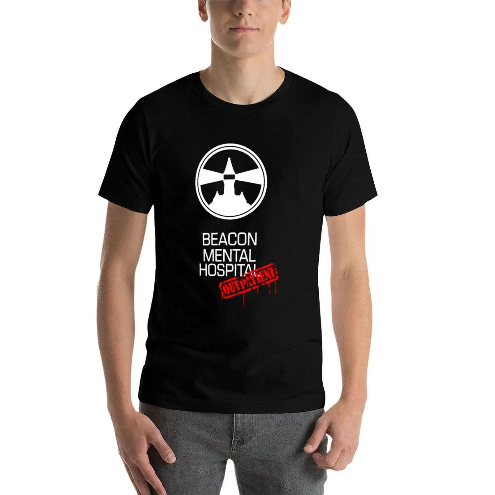 Beacon Mental Hospital Var T-Shirt blue archive boys animal print baggy shirts funny t shirts men image 4