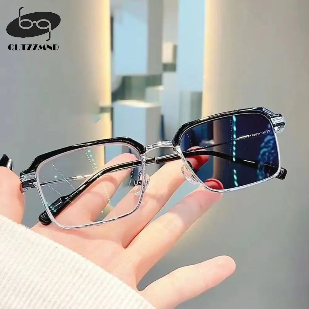 Anti-Blue Discoloration Glasses Women Men Oversized Optical Frame Eye Protection Ultra Light Eyeglasses Office Computer Goggles