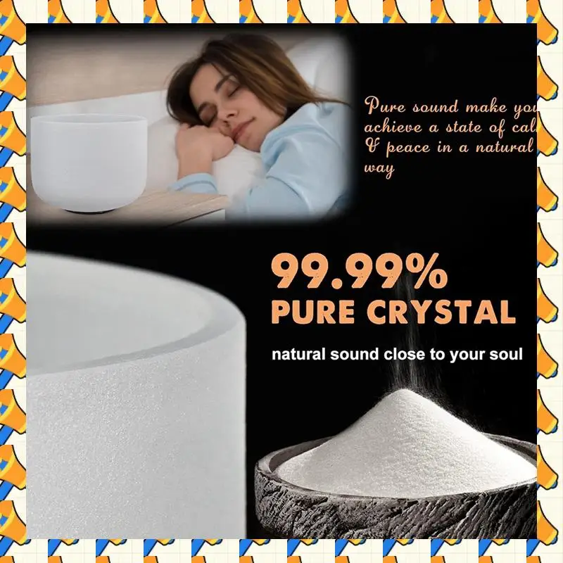 

ABYB 432Hz Crystal Quartz Singing Bowl 6 Inch For Spiritual Meditation And Yoga - Chakra Healing
