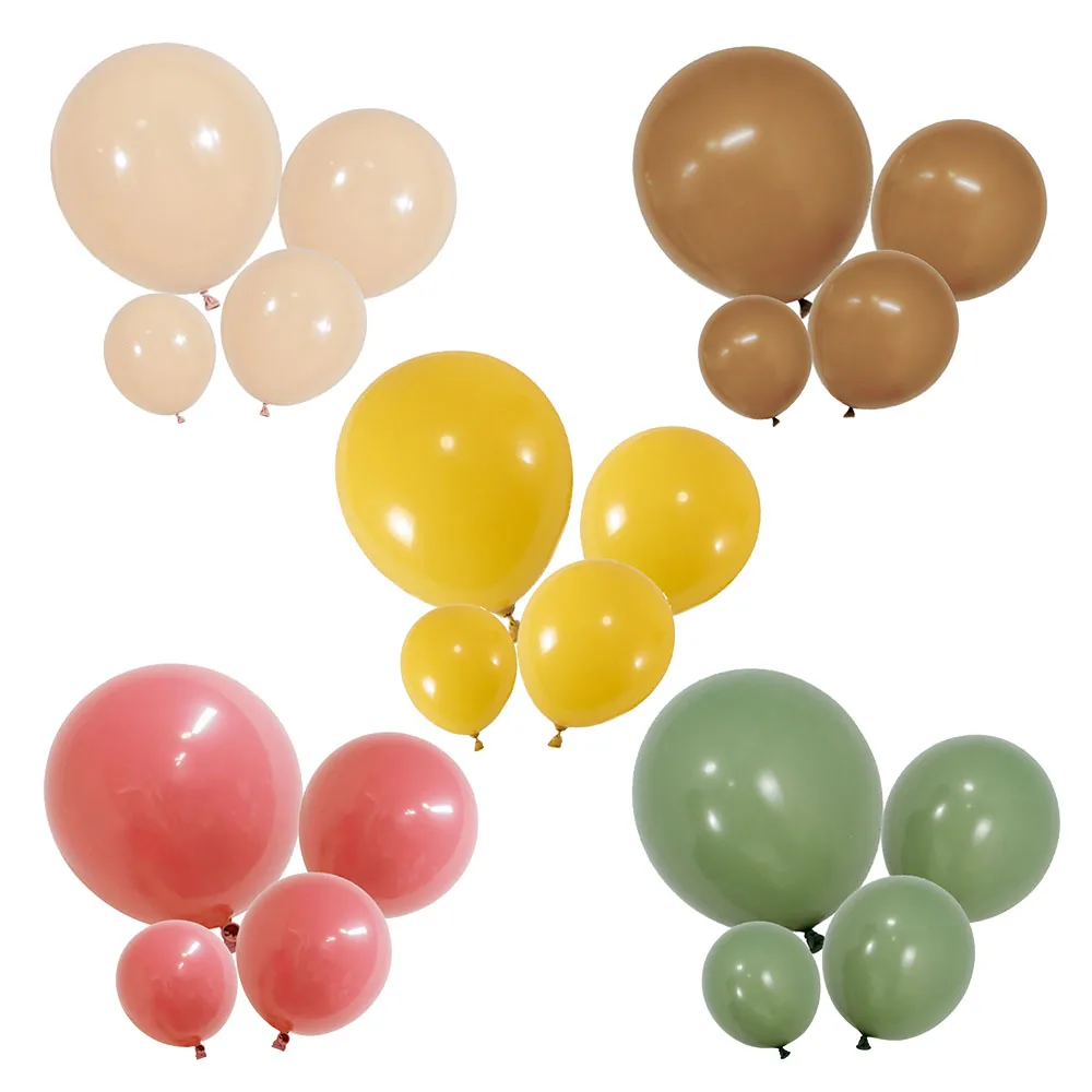 

5/10/12/18inch Retro Sage Green Balloons Pink Coffee White Sand Latex Balloons Birthday Wedding Party Decoration Baby Shower