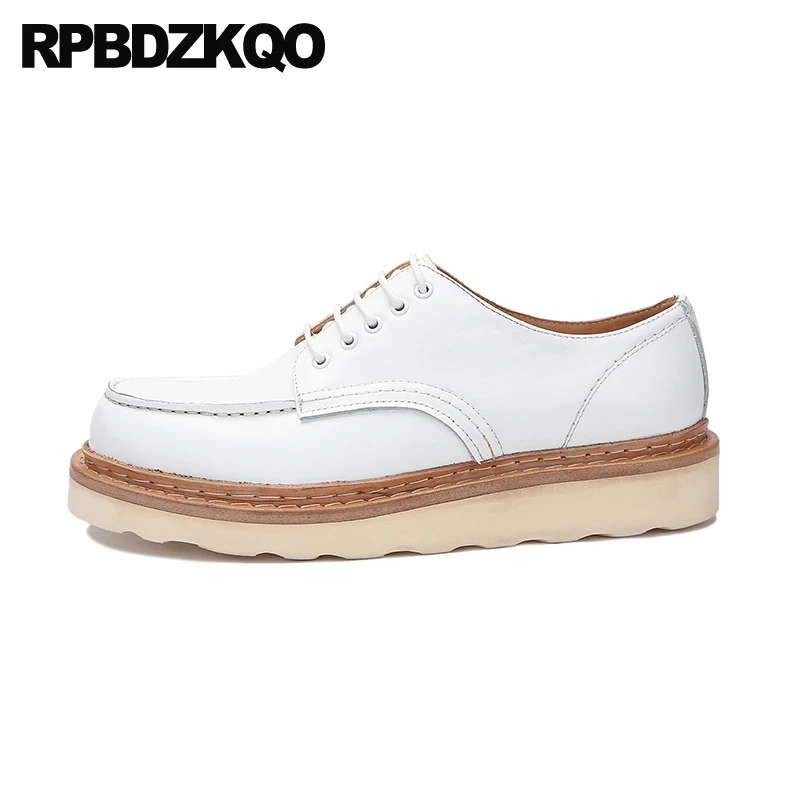 Work Handmade European Luxury Large Size Comfort British Style 11 Men Brown Genuine Leather Shoes High Quality 2022 Spring White image 6