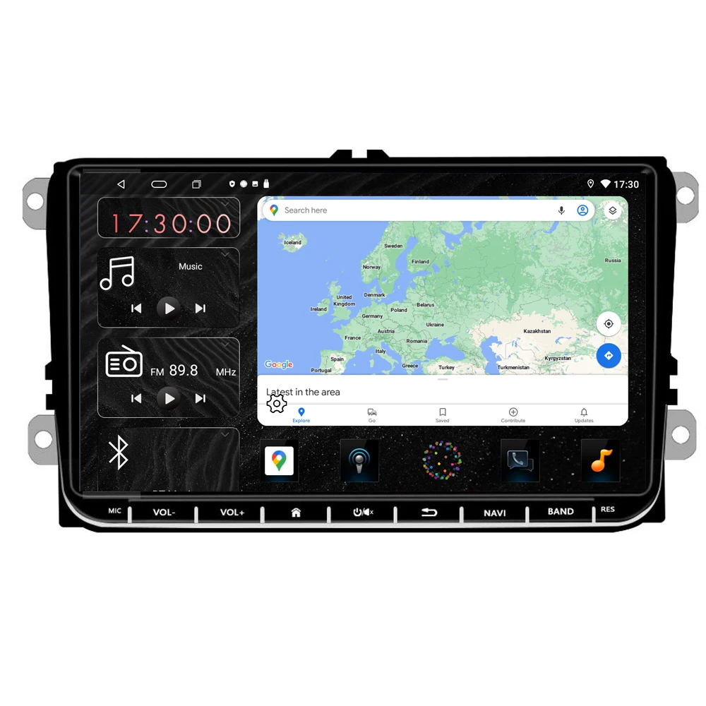 

STLFWireless Carplay 6+128GB 4G Android 13 8-Core for VW Passt Golf Polo MK5/6 Caddy Amork Car Stereo Radio WIFI GPS