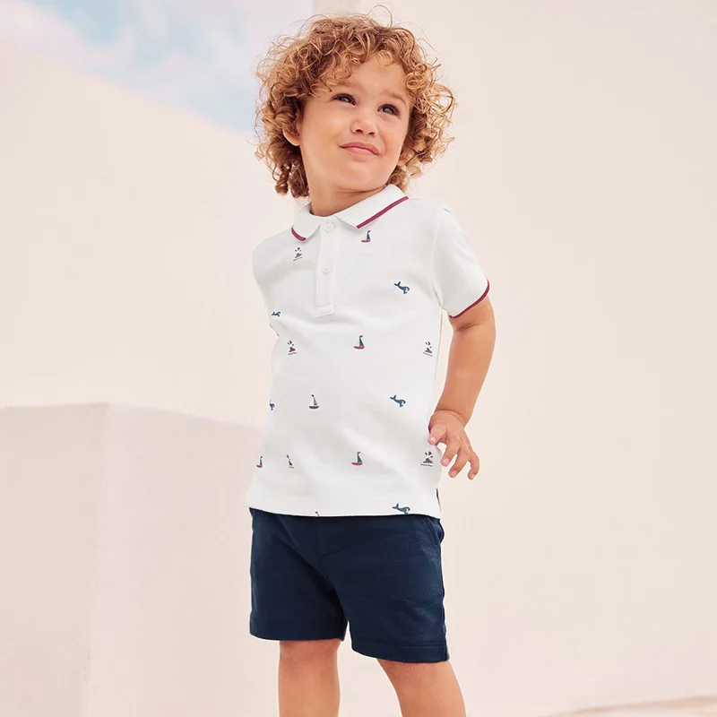 

Summer ChildrenPOLOShirt and Shorts Two-Piece Short-Sleeved Lapel Cotton Children's SuitBaist