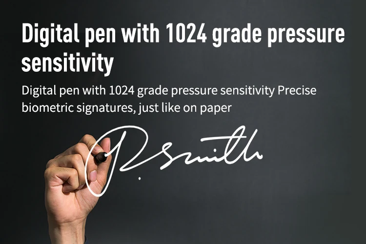 Tablet Graphic Tablet Pressure Battery-free Stylus 5 Inch Digital Signature Tablet Compatible with Window/Mac/Linux/Android