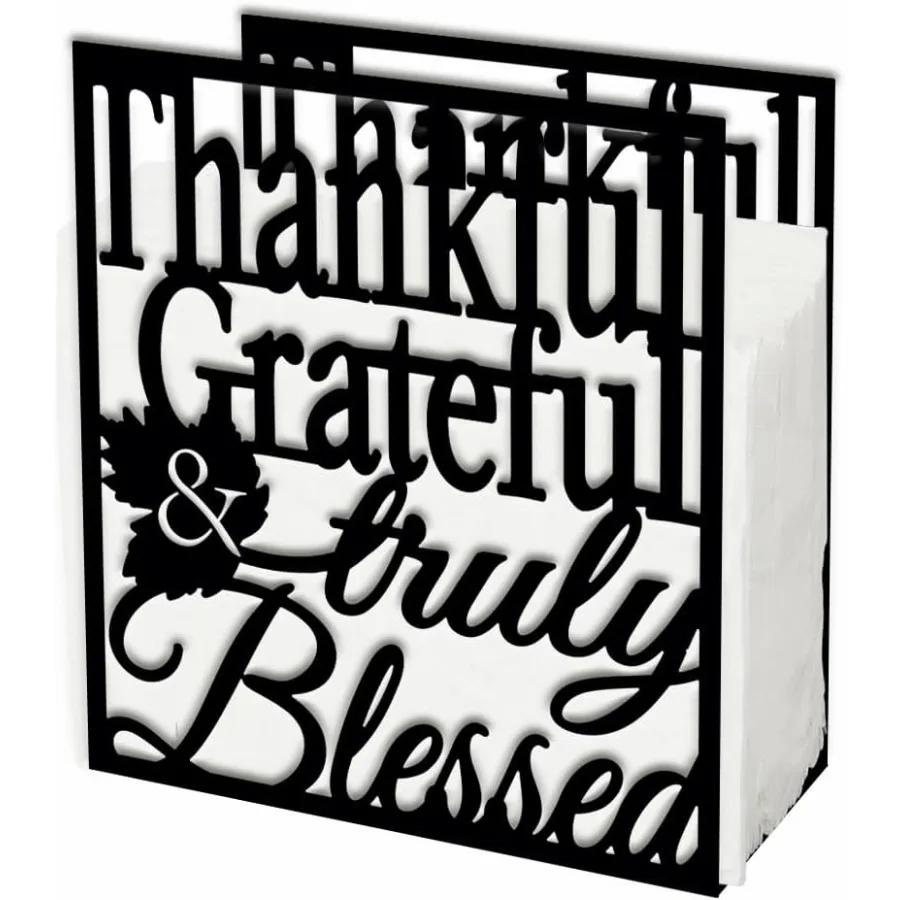 

Держатель для коньков для столов, благодарственный, благословенный держатель для салфеток, железные кухонные держатели для коньков, диспенсер, настольная салфетка, деревенская ткань