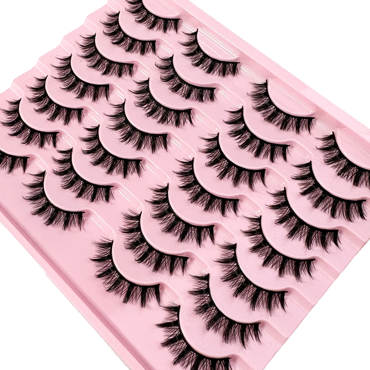 14/7 pestañas Manga pestañas postizas de visón sintético pestañas de ojo de gato pestañas postizas completas naturales extensión de pestañas volumées herramientas de maquillaje