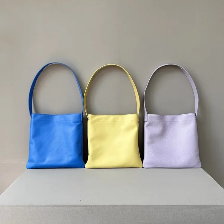 

Top-grain Cowhide Hand-held Armpit Bag Single-shoulder Tote Genuine Leather Bucket Small Designer Luxury Bag