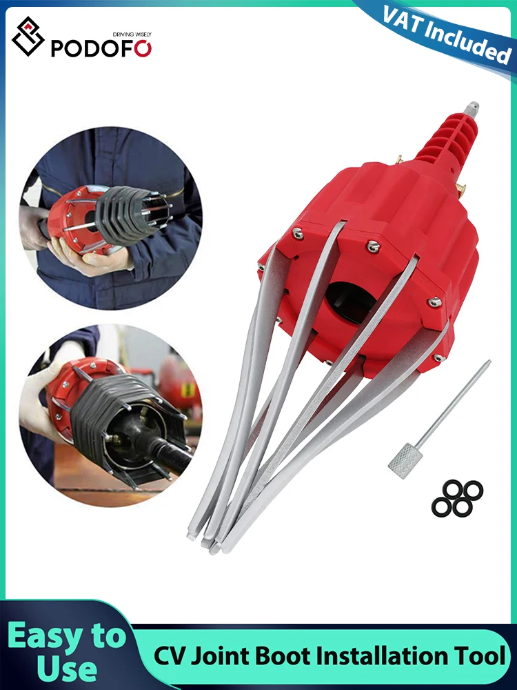 Outil d'installation et de démontage de soufflet de cardan pneumatique Podofo Air Power, kit d'outils d'expansion pour arbre de transmission, outil d'étirement de soufflet de cardan