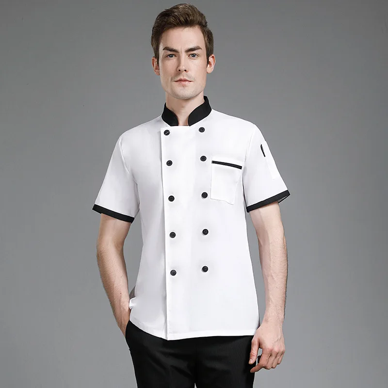 Restaurant Canteen Kitchen Clothing Hotel Chef Overalls Autumn And Winter Clothing Restaurant Long Sleeve Chef'S Uniform Custom