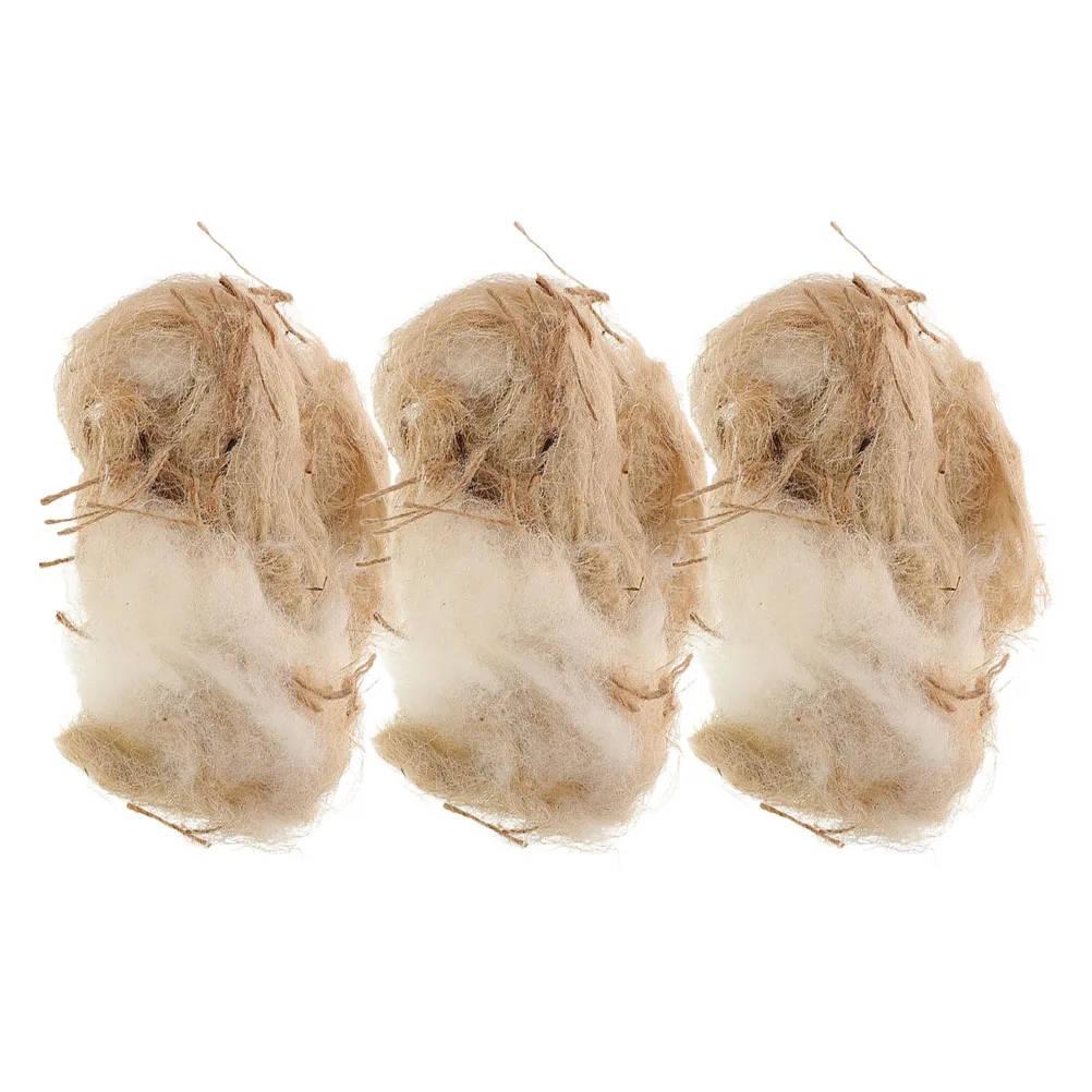 

3pcs 3 Bags Nest Building Materials Light Brown Soft Jute Mixed Supplies For Finches Canary Bird Nest Pet Accessories