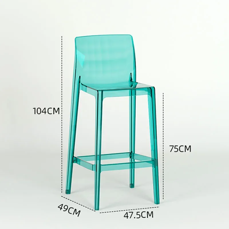 Decoration Modern Bar Stools Luxury Nordic Plastic Kitchen Chair Office Design Home Chaises Salle Manger Interior Furniture