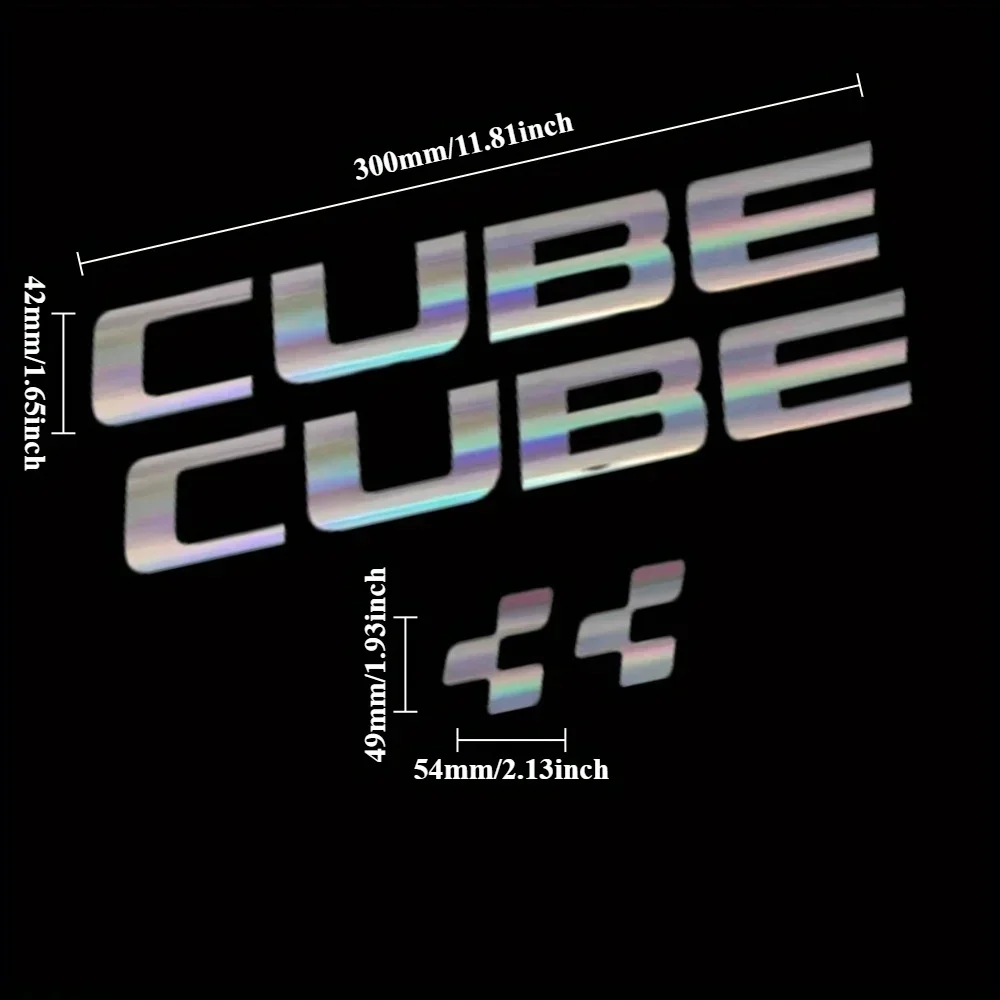 1SET Unique CUBE Logo Car Sticker, Sporty Accessory for Car & Bicycle, Make Your Vehicle Stand Out with This Cycling Decal