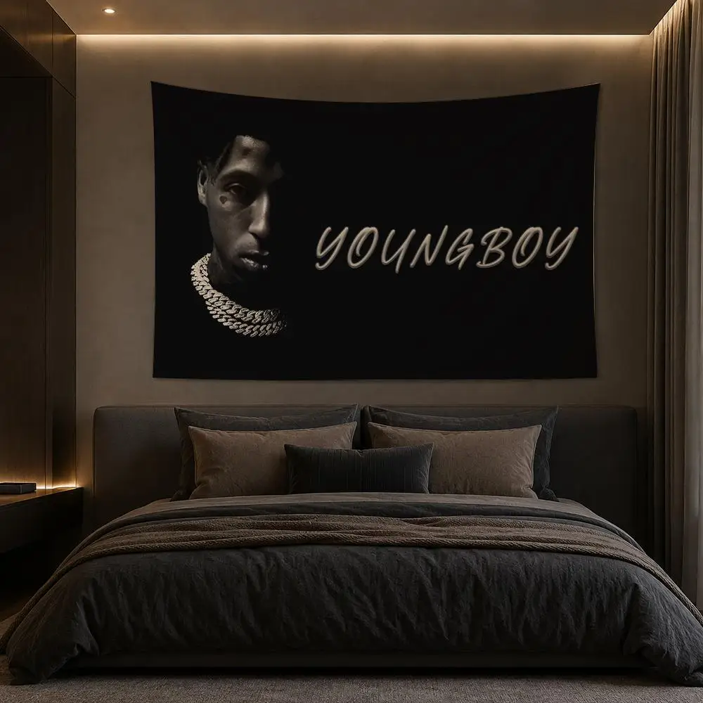 Rapper Y-YoungBoy Never Broke Tapestry Bedroom Living Room Bar Party House Home Dorm Interior Wall Decor Background Banner