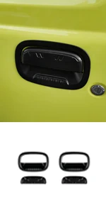 For Suzuki Jimny 3 Door 2018-2025 Exterior Door Handle Pocket Protective Frame Matte Black Car Modification Accessories