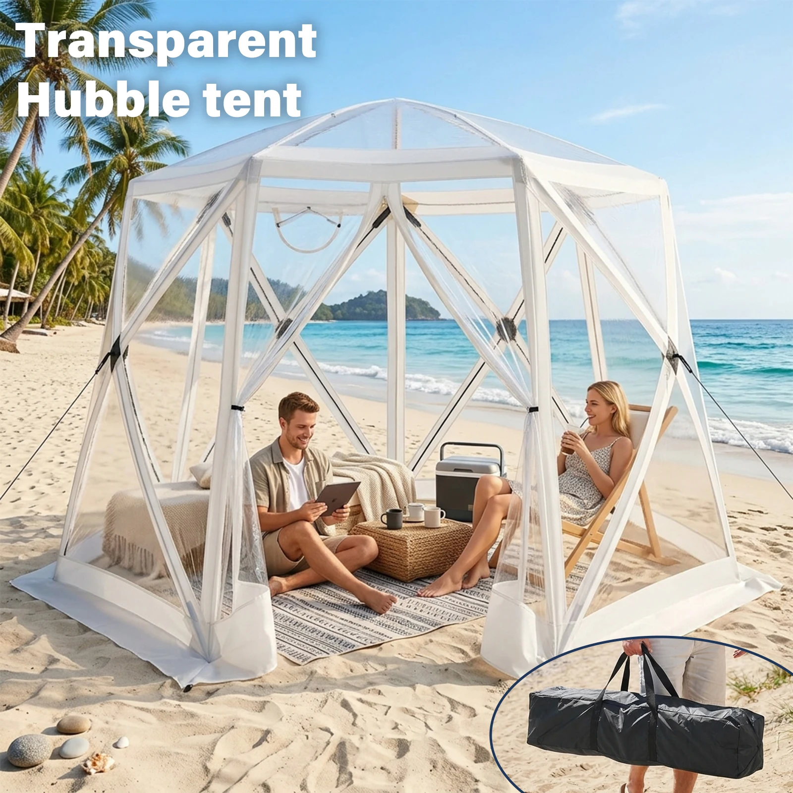 Large Quick-Set Bubble Tent Portable Outdoor Igloo Extreme Cold Resistant Winter Shelter for Camping And Backyard Use