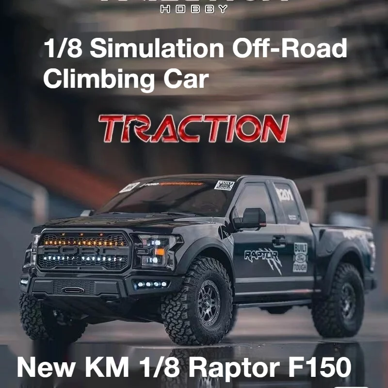 Traction Hobby 1/8 Ford Raptor F150 Rc Crawler 4X4 Electric Remote Control Off Road Pickup Truck With Differential Lock